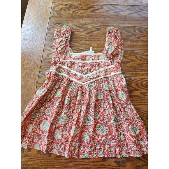 BA&SH Peio tiered red ruffle top sz XS - Picture 2 of 4